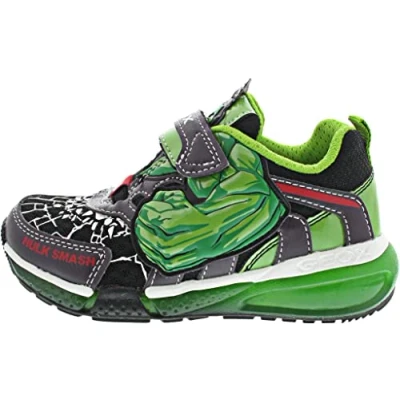 Abbildung von Geox Marvel Avengers HULK Bayonyc BOY Lights Sneaker low für Kinder, Größe: 34, Black/green Schuhe