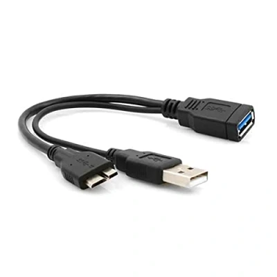Abbildung von System S USB A Host zu Micro 3.0 On the go Adapter OTG Kabel 2 in 1 &amp; Datenkabel 20 cm
