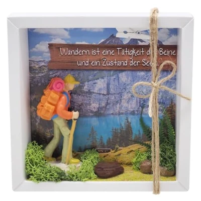 Abbildung von ZauberDeko Geschenkbox Geldgeschenk Wanderer Wanderurlaub Berge Urlaub Reise Geburtstag