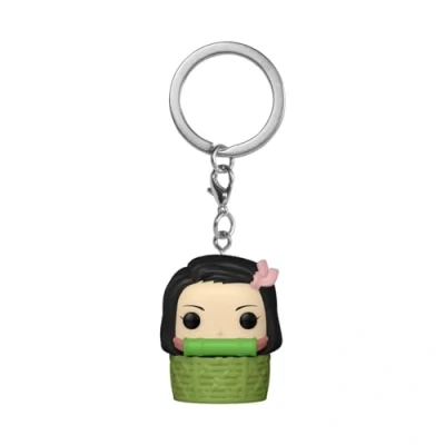 Abbildung von Funko Pop! Keychain: Demon Slayer Nezuko N BSKT&#039;n BSKT Neuartiger Schlüsselanhänger Vinyl Minifigur Zum Sammeln Strumpffüller Geschenkidee Offizielle Handelswaren Anime Fans