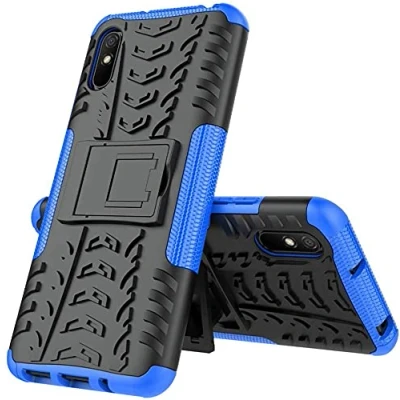 Abbildung von Max Power Digital Hülle für Xiaomi Redmi 9A / 9AT Schutzhülle Bumper Handyhülle Case Cover Stoßfest Doppelschichter Outdoor Shock Absorption 360 Grad (Xiaomi 9A/Redmi 9AT, Blau)