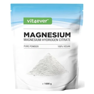Abbildung von Magnesium Pulver 1000g Gute Löslichkeit Reines ohne Zusatzstoffe Mit Messlöffel Premium Qualität Vegan