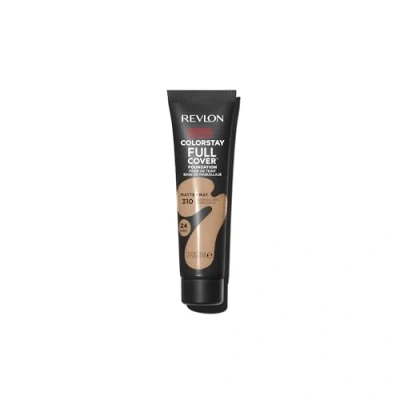 Abbildung von Revlon ColorStay Full Cover Longwear Matte Foundation, hitze und schweißbeständiges, leichtes Gesichts Make up, Farbton warmes Gold (310), 30 ml