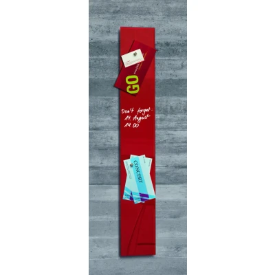 Abbildung von SIGEL Glas Magnettafel artverum® 12,0 x 78,0 cm rot
