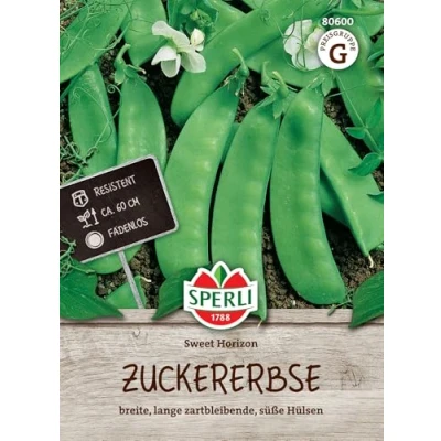Abbildung von Sperli Zuckererbsensamen Sweet Horizon 80600 Resistente Sorte fadenlos ca. 60 cm Samen Gemüse, Saatgut, Gemüse Pflanzen