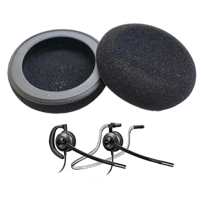 Abbildung von HW540 Ohrpolster, kompatibel mit Plantronics EncorePro HW530 HW530D HW540D HW535USB HW545 HW545USB M Headsets, Premium Ersatz Ersatzschaumpolster, Ersatzpolster für Reparaturteile (1