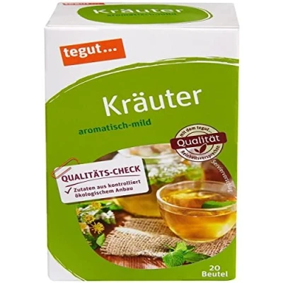 Abbildung von tegut… Kräutertee, aromatisch mild, 20 Beutel, 30 g