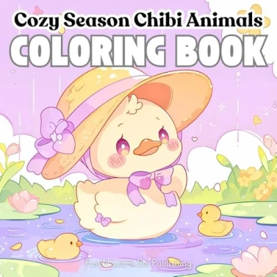 Abbildung von Cozy Season Chibi Animals: Bold and Simple Coloring Book for Adults Teens with Cute Animals Relaxation
