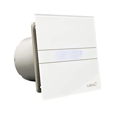 Abbildung von Cata Badezimmer Abluftventilator Modell e 150 Gth Abzugshaube Serie Glass Ventilator für Abluftventilatoren leiser Bad Farbe Weiß