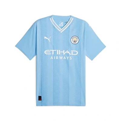 Abbildung von PUMA MCFC 770437 01 Home Authentic Jersey T Shirt Unisex Team Light Blue White Größe S