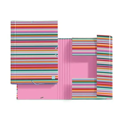 Abbildung von Miquelrius Mappe mit Klappen, A4, Gummiverschluss, fester Karton, Malabar Design