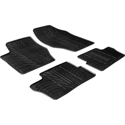 Abbildung von Gledring 0150 Fußmattensatz Gummi vorne und hinten 4 schwarz 750mm 550mm PEUGEOT: 308 I SW, 307 Kombi, Schrägheck
