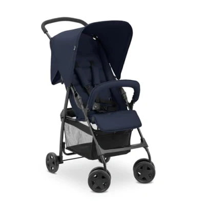 Abbildung von hauck Buggy Sport, Ultra Leicht nur 5,9 kg, für Kinder bis 15 Klein Zusammenklappbar, Reisebuggy mit Liegefunktion, Extra Großer Korb 3 kg (Dark Blue)