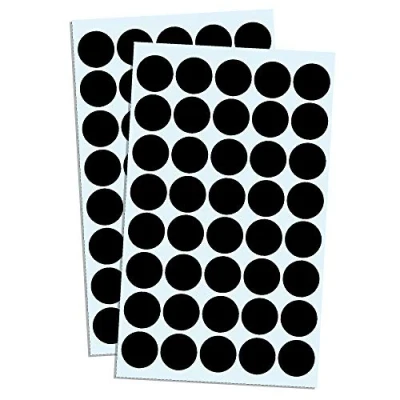 Abbildung von 2000 Stück, 1,9 cm runde Punkt Aufkleber, Kreis Etiketten, Schwarz