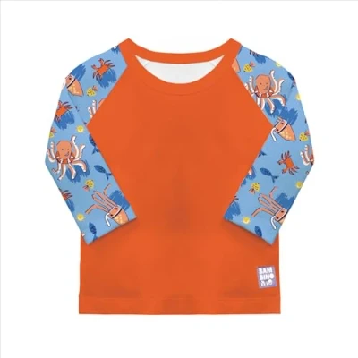 Abbildung von Bambino Mio Unisex Baby Swim Rash Top and Toddler Down Alternative Jacket, Wave Patrol,