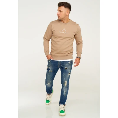 Abbildung von Jack &amp; Jones LABO CREW NECK Sweatshirt, Herren, Größe: Large, Dune