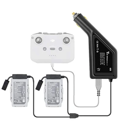 Abbildung von LYONGTECK Akku Kfz Ladegerät für DJI Air 2S, Mavic 2 Drohne, 3 in 1 Autoladegerät Batterie 12v Akkuladegerät, Akkuladestation Hub Zubehör