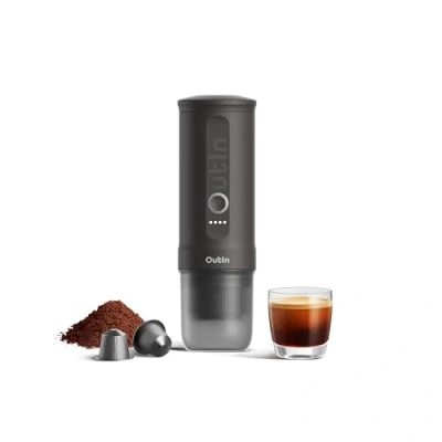Abbildung von OutIn Nano Space Grey Tragbare Reisekaffeemaschine Grau