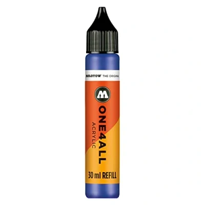 Abbildung von Molotow ONE4ALL Refill Acryl, Farbe 204 echtblau30 ml, Nachfülltinte für Permanentmarker