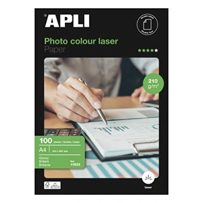 Abbildung von APLI 11833 Laser Glossy 210 GR 100 A4 Druckerpapier