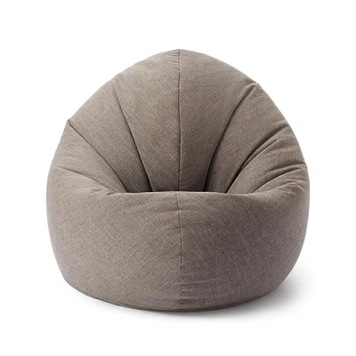 Abbildung von Lumaland Sitzsack Interior Line Bodenkissen Bean Bag Lounge Leinenlook, 300L Liegekissen 80x75x35 Gaming waschbar robust