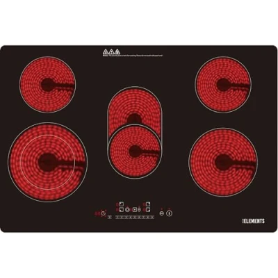 Abbildung von KB Elements Elektro Kochfeld ELK109PR, 5 Zonen Glaskeramikkochfeld 7200 Watt, Powerboost, Kindersicherung