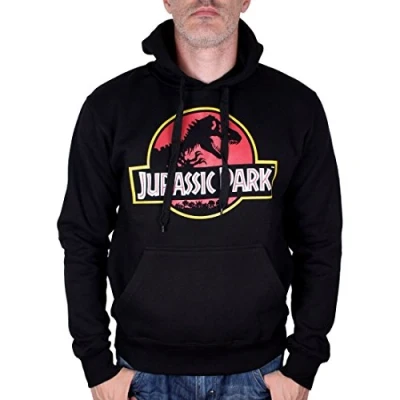 Abbildung von Jurassic Park Herren Mejupamsw004 Kapuzenpullover, Schwarz, M