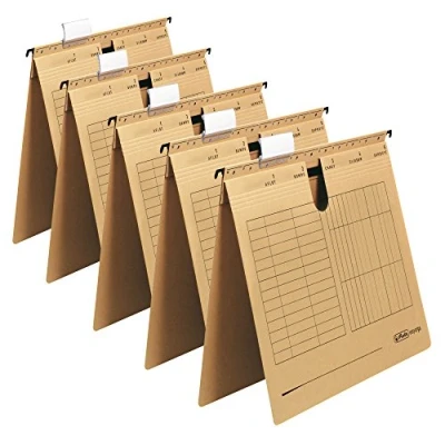 Abbildung von Herlitz 5874359 Hängehefter A4 UniReg 5er Packung, 230 g/qm braun