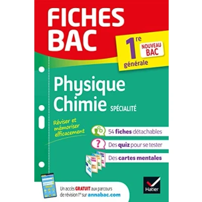 Abbildung von fiches bac Physique Chimie 1re générale (spécialité): tout le programme en de révision détachables