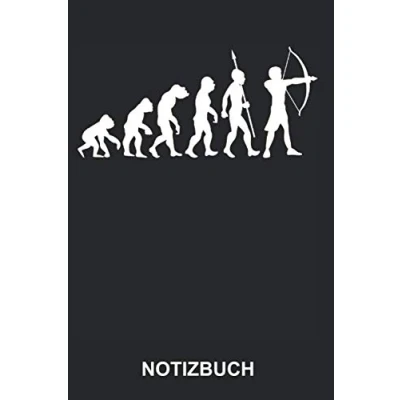 Abbildung von Notizbuch: Bogenschiessen Bogenschütze Pfeil und Bogen Schiesssport Sport Evolution Lustig Witzig Notizbuch, Tagebuch, Notizheft, Schreibheft ca. A5 mit Linien 120 Seiten liniert