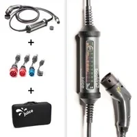 Abbildung von Juice Booster 2 Traveller Set, Mobile Wallbox 22kW Installationsfrei, Ladegerät für BEV mit Typ2 Ladekabel E Auto, Leicht &amp; Flexibel, Inkl. 3 x Adapter CEE 32/16 1 Phasen + EU Schuko