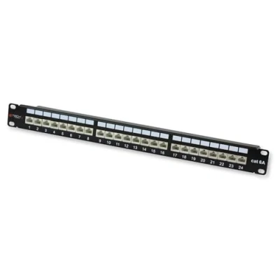 Abbildung von Techly Professional 022908 Patchpanel STP 24 RJ45 Cat. 6A Schwarz