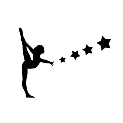 Abbildung von SUIFENG Autoaufkleber 17Cm X 12.9Cm Interessante Gymnastik Sport Silhouette Vinyl Auto Aufkleber Dekor Schwarz/Silber