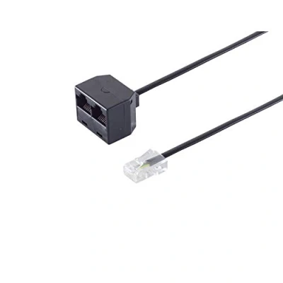 Abbildung von S/CONN maximum connectivity Western Stecker 6/4 / 2 Buchsen 0,10m