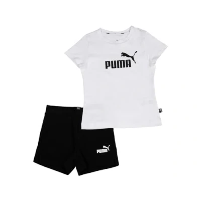 Abbildung von Puma LOGO TEE Unisex SET Tshirt print für Kinder, Größe: 104, white