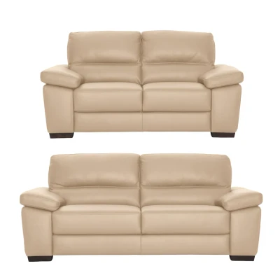 Abbildung von CALIA ITALIA Polstergarnitur &quot;Gaia, extrabequem in moderner, klassisch eleganter Optik&quot;, (Set, 2 tlg.), Ledersofa Garnitur bestehend aus Sitzer und 3
