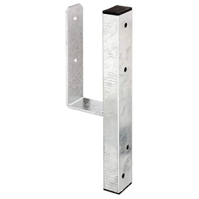 Abbildung von Alberts U Pfostenträger &quot;für L Randsteine&quot;, für Vierkantholzpfosten, lichte Breite 90 mm, Länge 410 mm