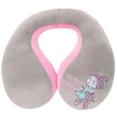 Abbildung von Walser Nackenrolle Ballet Doll, Nackenstütze Kinder, Reisekissen Auto, U förmiges Nackenkissen Reise, Nackenstützkissen, Nackenhörnchen rosa