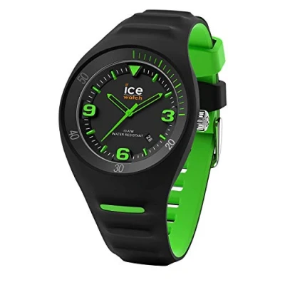 Abbildung von Ice Watch P. Leclercq Black green Schwarze Herrenuhr mit Silikonarmband 017599 (Medium)