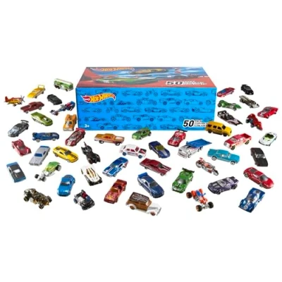 Abbildung von Hot Wheels Autos Set, 50er Pack, Verschiedene Modelle von Spielzeugautos, Maßstab 1:64, mit realistischen Details, Auto Spielzeug, Stile variieren, Spielzeug ab 3 Jahre, V6697