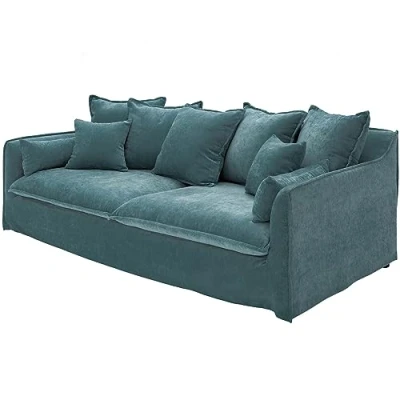 Abbildung von Invicta Interior Großes 3er Sofa Heaven 210cm Petrol Samt Abnehmbarer Bezug 3 Sitzer Hussensofa