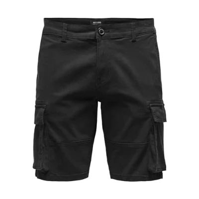 Abbildung von Only &amp; Sons Onscam Stage Shorts, Herren, Größe: XL, Black