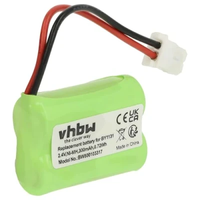 Abbildung von vhbw Akku kompatibel mit Motorola MBP11 Babyphone Babytalker (300mAh, 2,4V, NiMH)