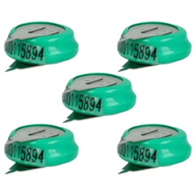 Abbildung von vhbw 5X NiMH Ersatz Knopfzellen Akku Typ 1/V80H 2 Pins 80mAh 1,2V kompatibel mit Modellbau Akkus, Solar Leuchten UVM.