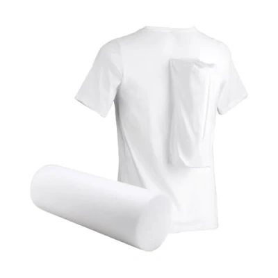 Abbildung von somnipax Standard Anti Schnarch Shirt mit Hartschaum Rolle, 100% Bio Baumwolle, Hilfe bei CPAP Therapie, gegen Schlafapnoe + Schnarchen, für Männer [L]