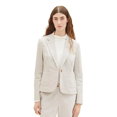 Abbildung von TOM Tailor Blazer, Damen, Größe: 38, Clouds grey