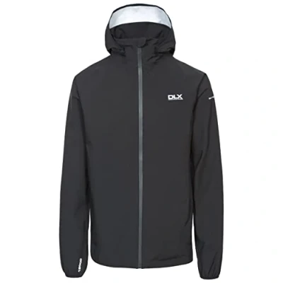 Abbildung von Trespass Herren Zusammenrollbare Wasserdichte Jacke Mit Abnehmbarer Kapuze Hawkings, Black, M, MAJKRAN10001_BLKM
