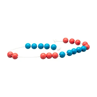 Abbildung von Wissner® aktiv lernen Lernspielzeug Riesen Rechenkette (Rot/Blau) 20er Zahlenraum, Mathe lernen, RE Plastic®