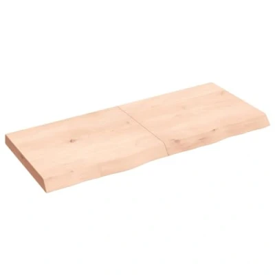 Abbildung von vidaXL Tischplatte, Schreibtischplatte mit Naturkante, Holztischplatte für Esstische Couchtische, Esstischplatte Couchtischplatte DIY Platte, Massivholz Eiche Unbehandelt