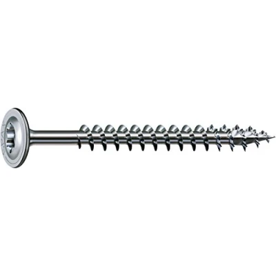 Abbildung von SPAX HI.FORCE, 8 x 60 mm, 50 Stück, Vollgewinde, Tellerkopf, T STAR plus T40, 4CUT, Edelstahl rostfrei A2 0257000800605